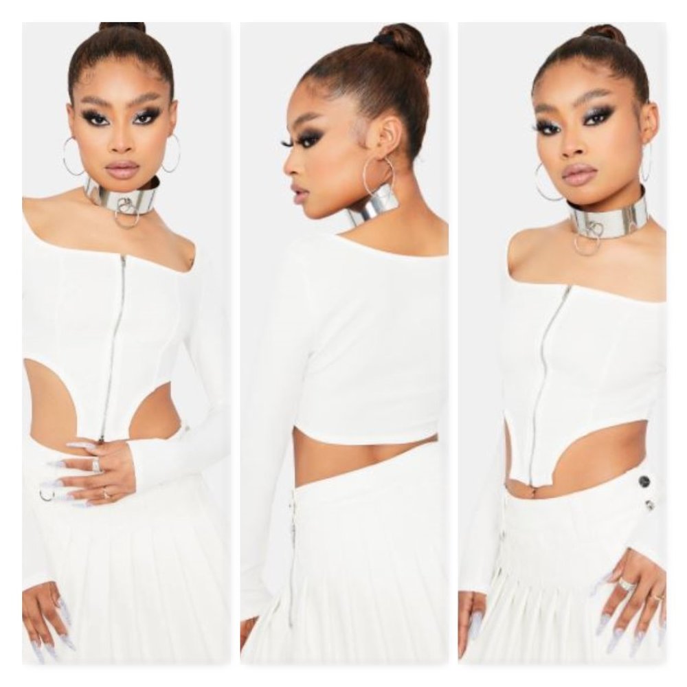 Zipper Crop Top